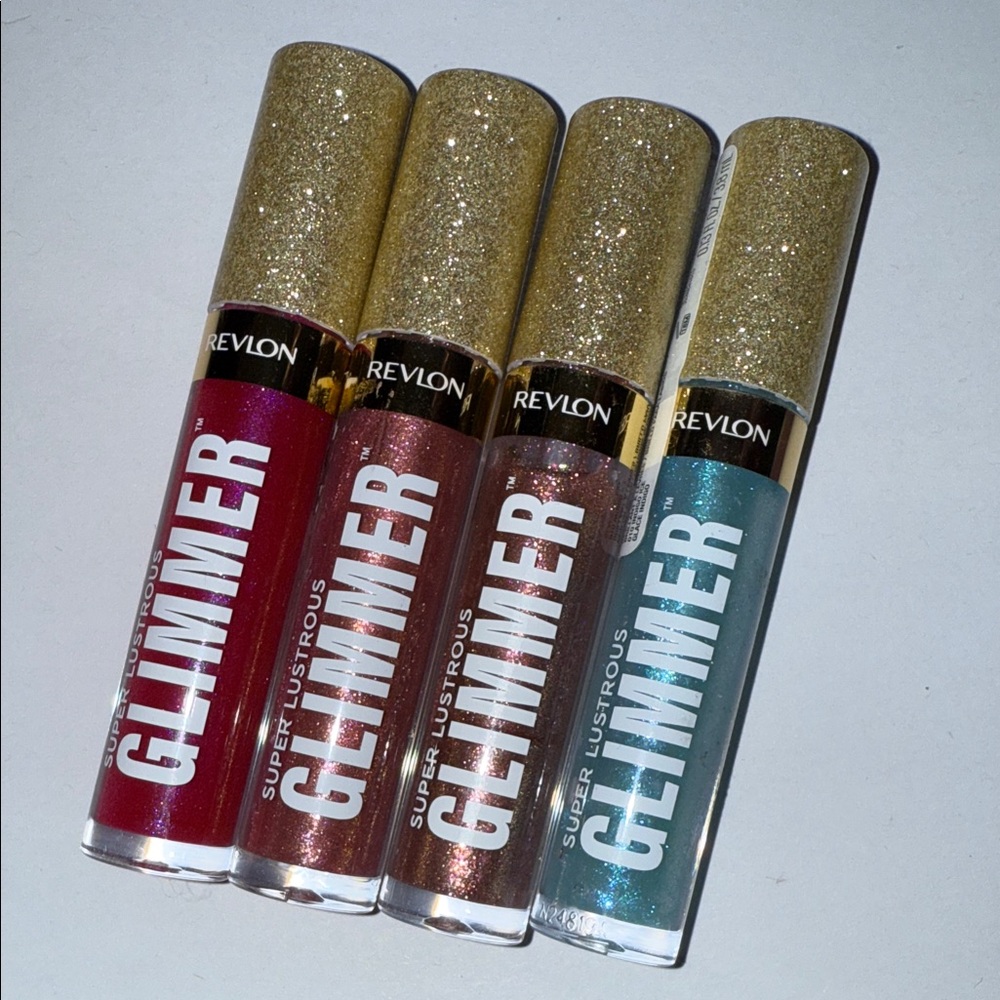 ⬇️Revlon Glimmer Lip Gloss Collection - Red, Brown, Blue